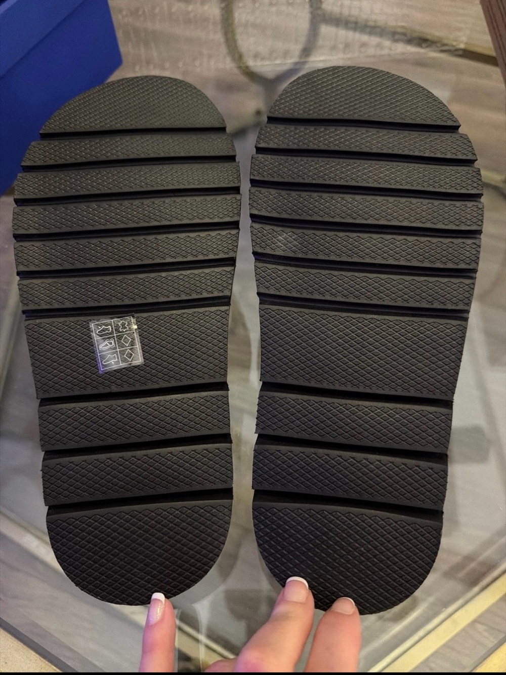 Karl Lagerfeld White Slide Sandals with Silver Logo - Picture 4 of 5